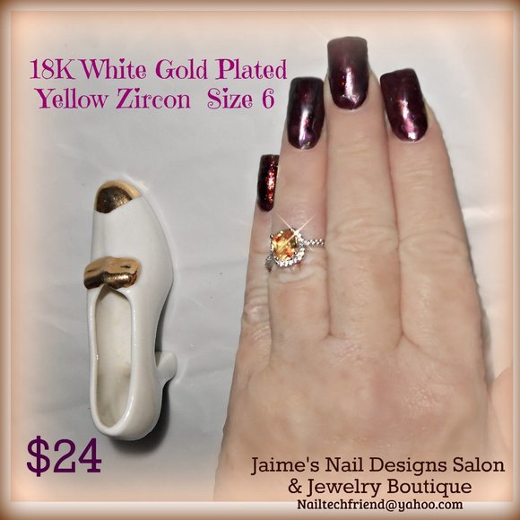 Yellow Zircon Cushioned Ring. NIB - Picture 12 of 12